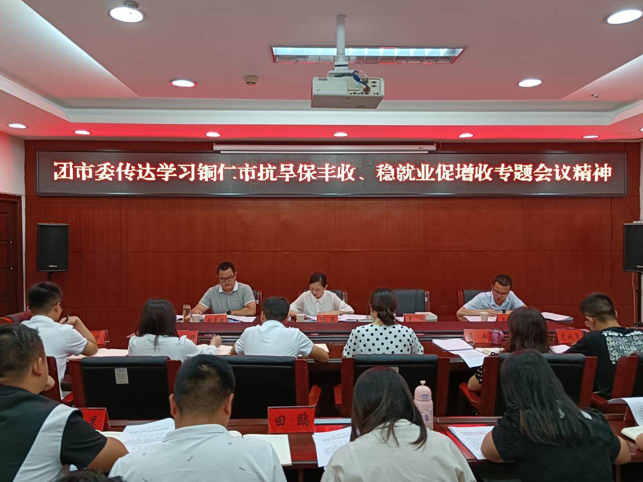 团市委学习贯彻全市抗旱工作专题会议精神