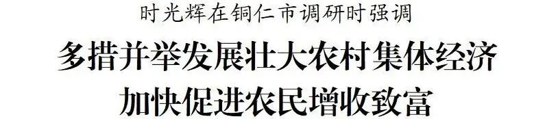 时光辉在铜仁市调研