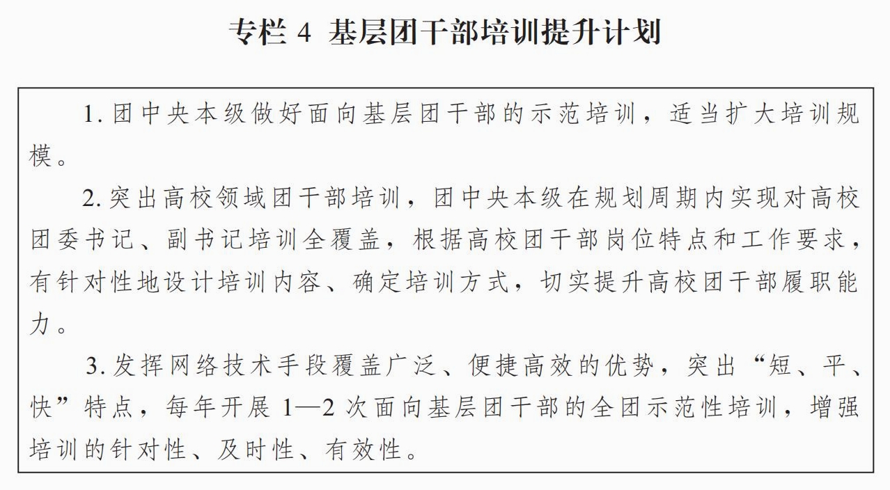 共青团中央关于印发《全国团干部教育培训规划（2024—2028年）》的通知